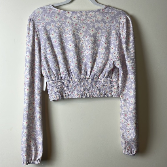Elodie Lavender Floral Chloe Top NWOT Size Medium - Picture 6 of 9